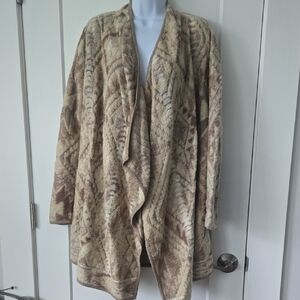 Lucky Brand Tan Waterfall Cardigan Sweater